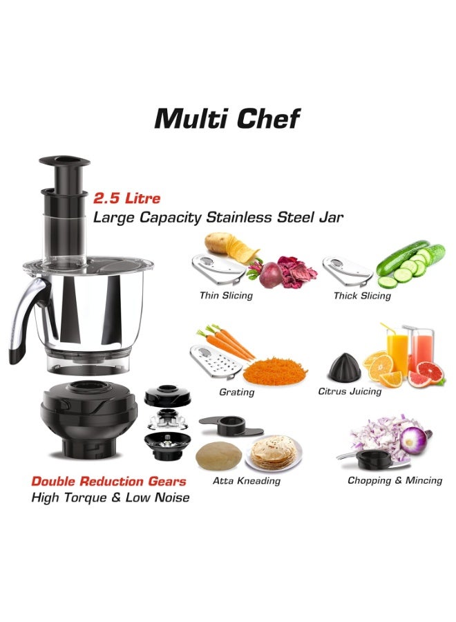 VIDIEM VSTAR Azure Blue 750W Mixer Grinder | Mixer grinder 750 watt with 5 Jar in-1 Juicer Mixer Grinder | 5 Leakproof Jars with self-lock,for Wet and Dry Spices,Chutneys and Curries - Image 4